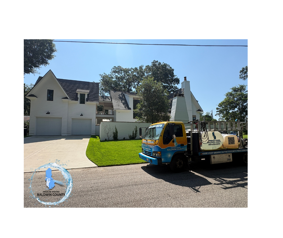 Baldwin County’s Top House Washing Company recently completed another beautiful residential exterior cleaning project in the Fairhope by the Bay community of Fairhope, Alabama